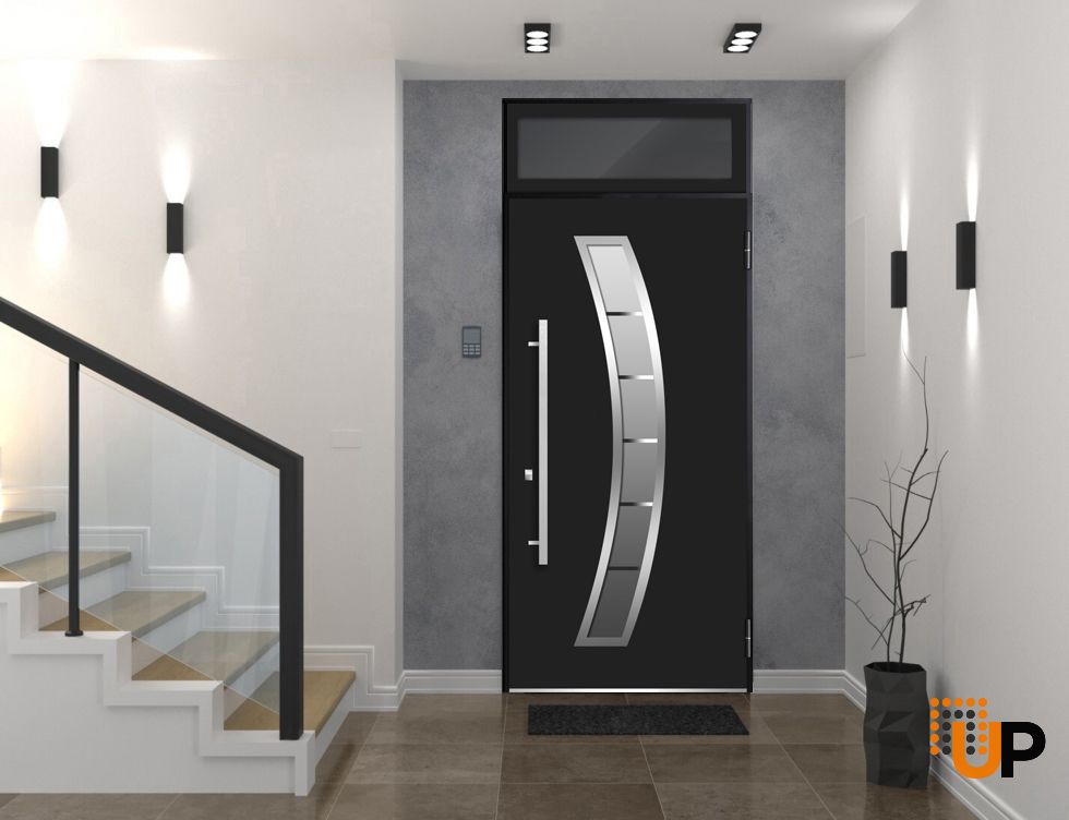 Metal Top Lite for Entry Door Black-38" x 16" photo#4