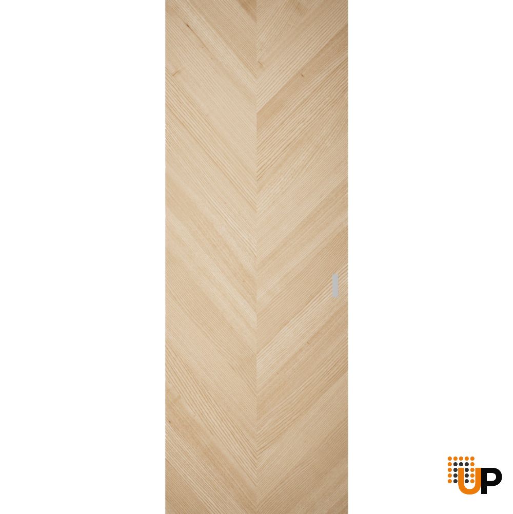 Hidden Barn | Ego 5005 Natural Oak | Wood Veneer Doors | Magic Concealed Sliding Set | 36" x 96" photo#1