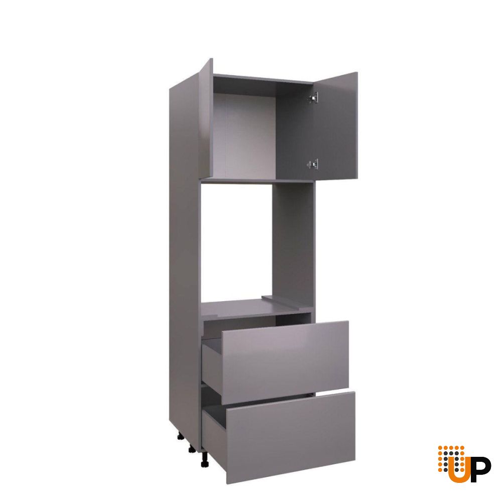 UDOC3090DD-SD-GRE Tall Double Oven Cabinets -with Grey Gloss door photo#2