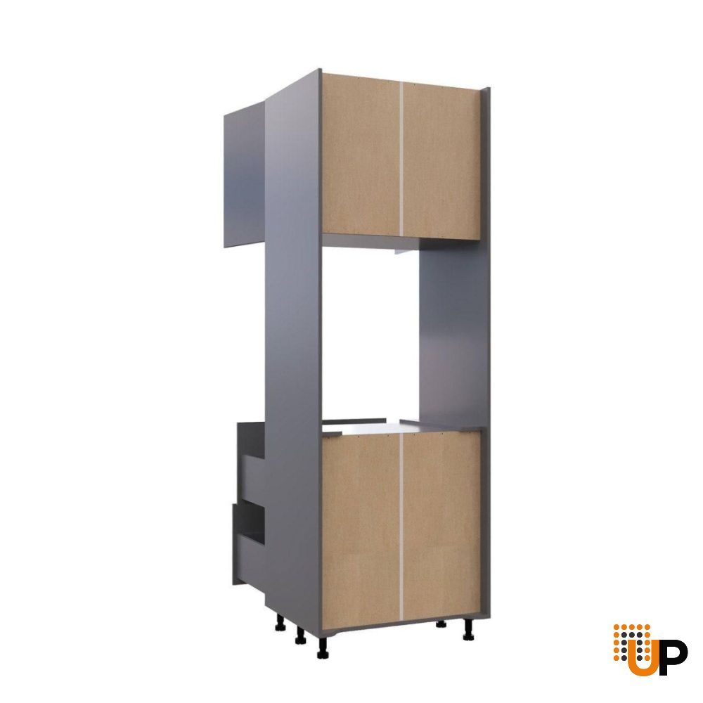 UDOC3090DD-SD-GRE Tall Double Oven Cabinets -with Grey Gloss door photo#3