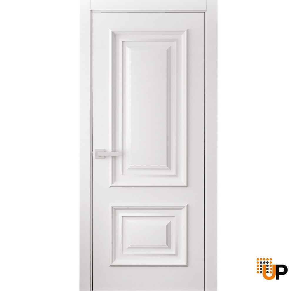 Interior Door 18 x 80 inches | ROYAL 9822 White Enamel | Single Regular Panel Frame Handle | Bathroom Bedroom Doors photo#1