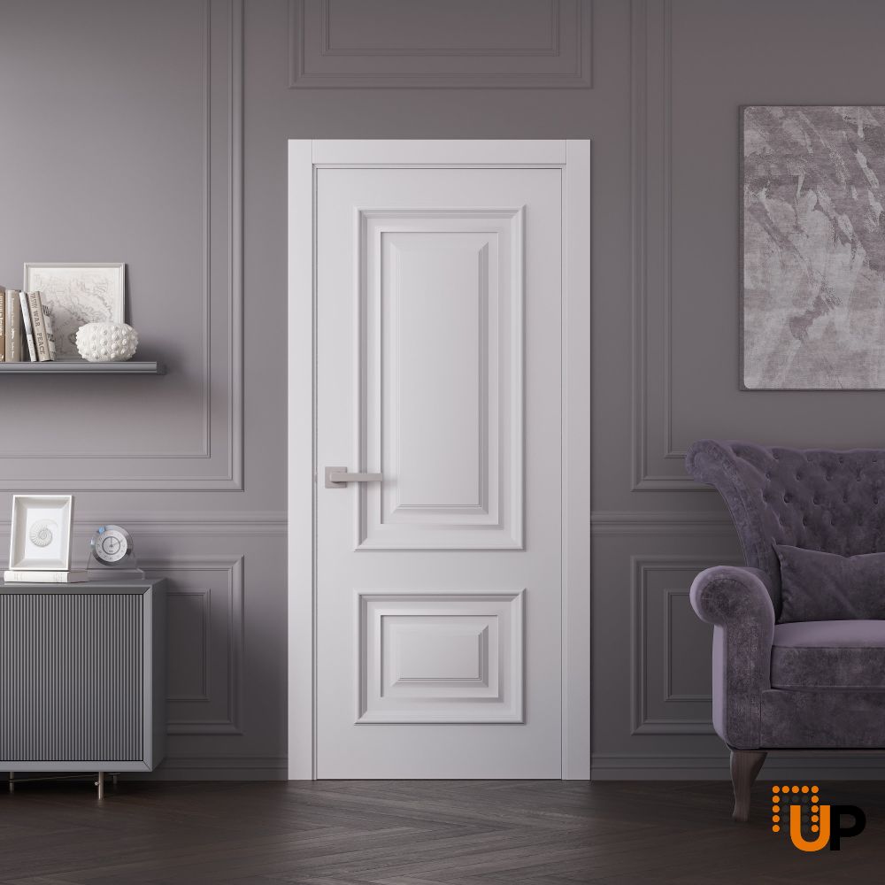 Interior Door 18 x 80 inches | ROYAL 9822 White Enamel | Single Regular Panel Frame Handle | Bathroom Bedroom Doors photo#2