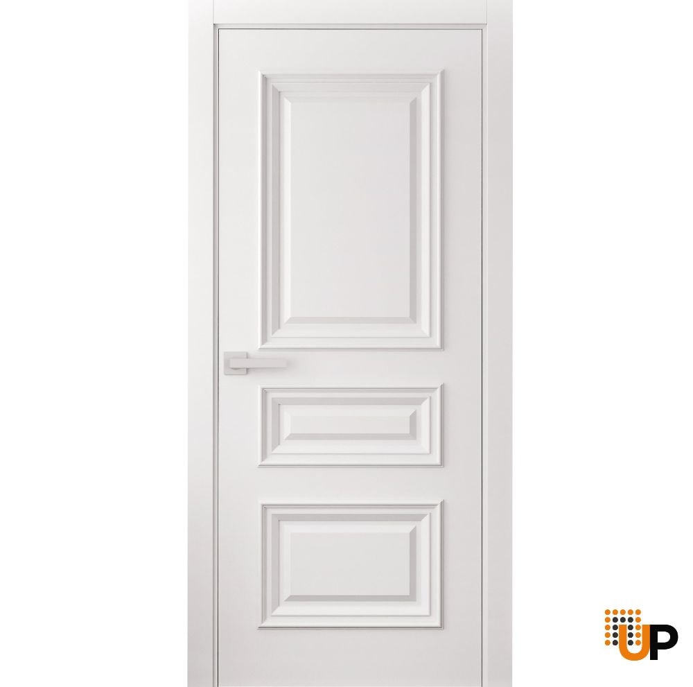 Interior Door 18 x 80 inches | ROYAL 9833 White Enamel | Single Regular Panel Frame Handle | Bathroom Bedroom Doors photo#1