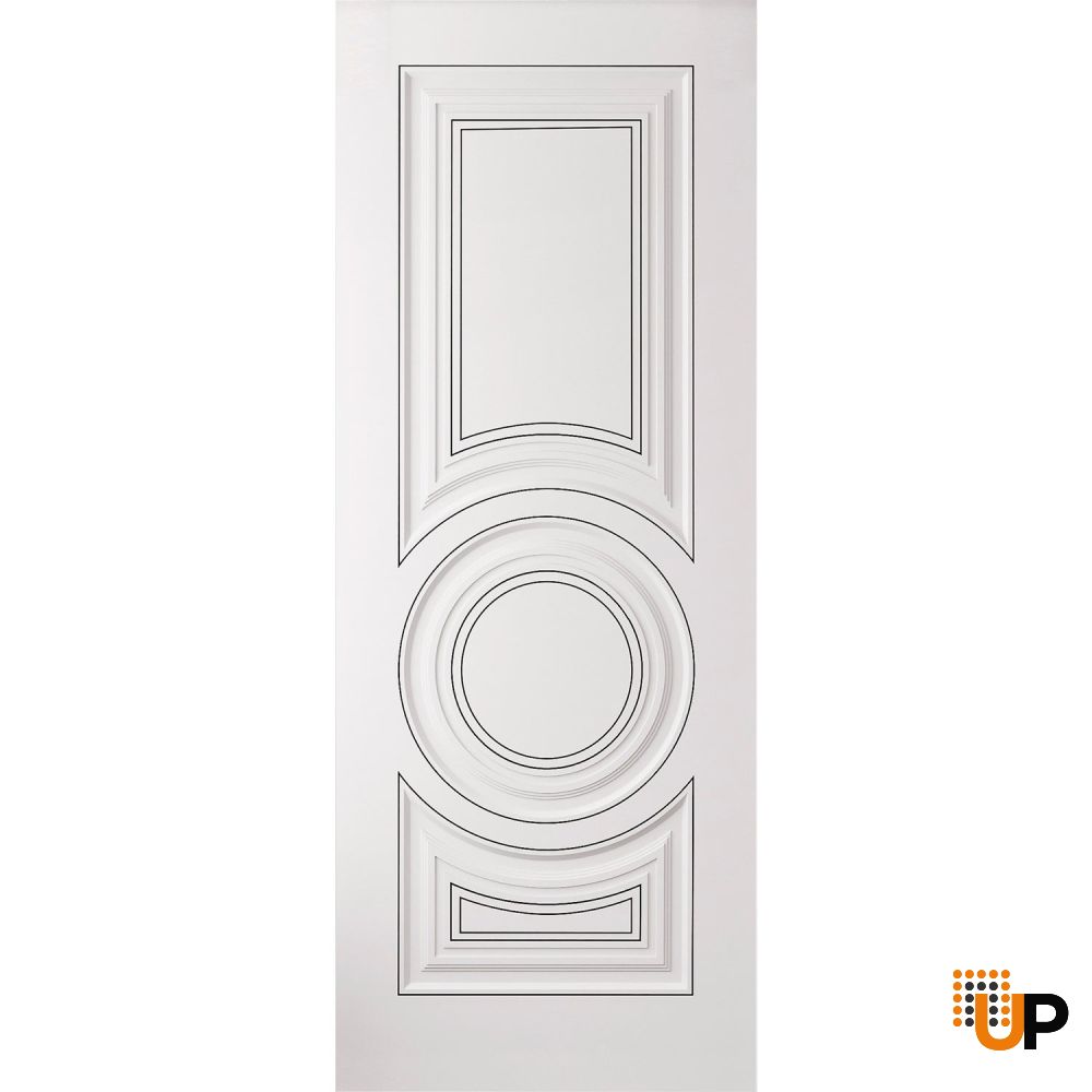 Slab Door Panel 18 x 80 inches | ROYAL 9855 White Enamel | Bathroom Bedroom Doors photo#1