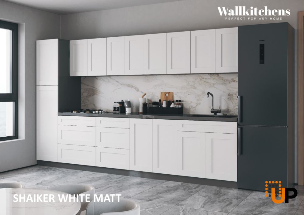 Kitchen Elegant Collection White Matte Color Base Size 11Ft Wide photo#2