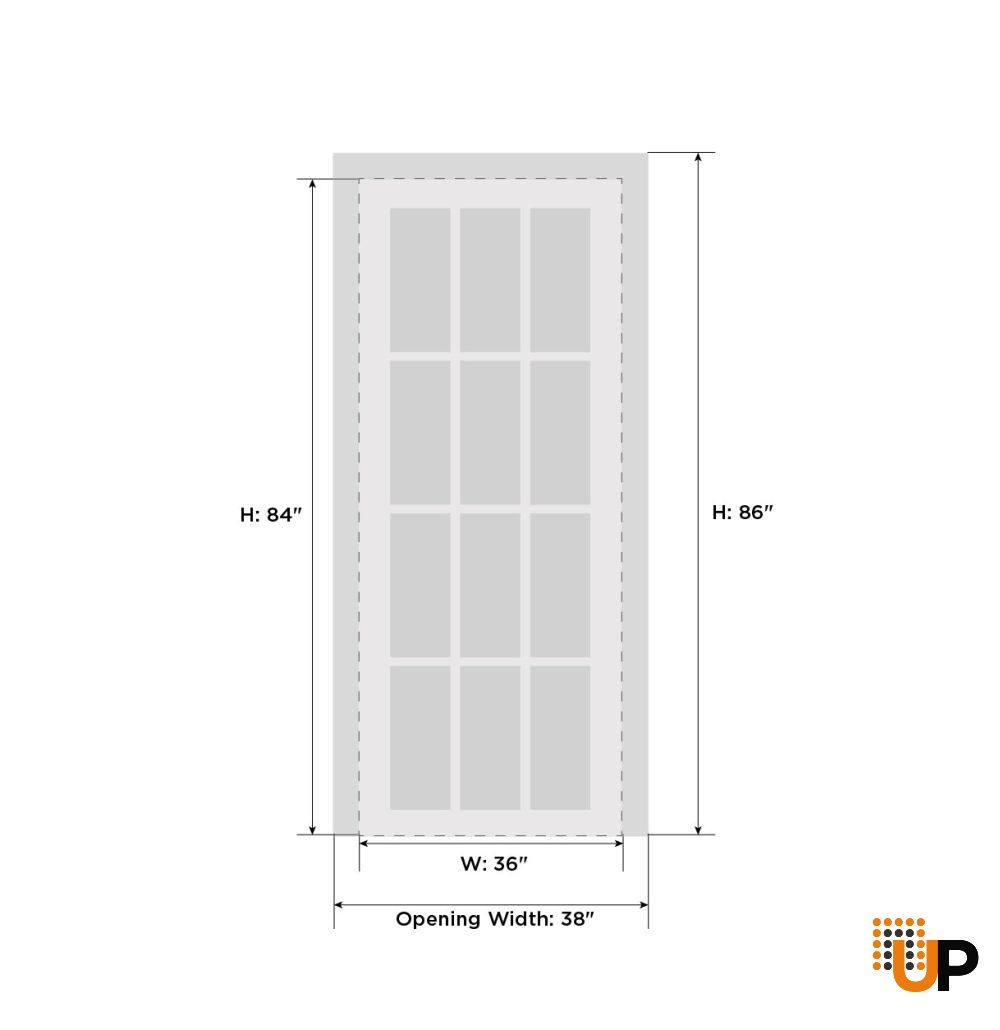 Interior Solid French Door 36 x 84 inches | BASIC 3002 Walnut | Single Regular Panel Frame Handle | Bathroom Bedroom Modern Doors photo#5