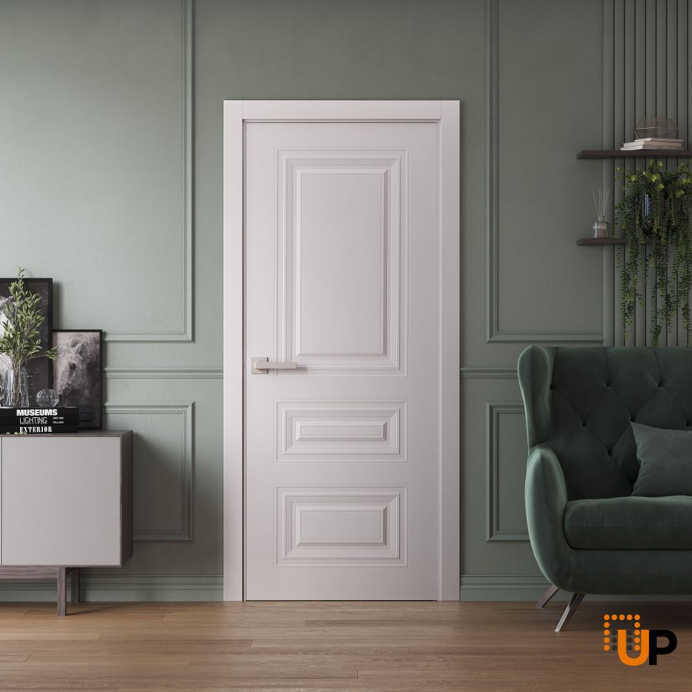 Slab Door Panel 18 x 80 inches | BASIC 9233 White | Bathroom Bedroom Doors photo#2