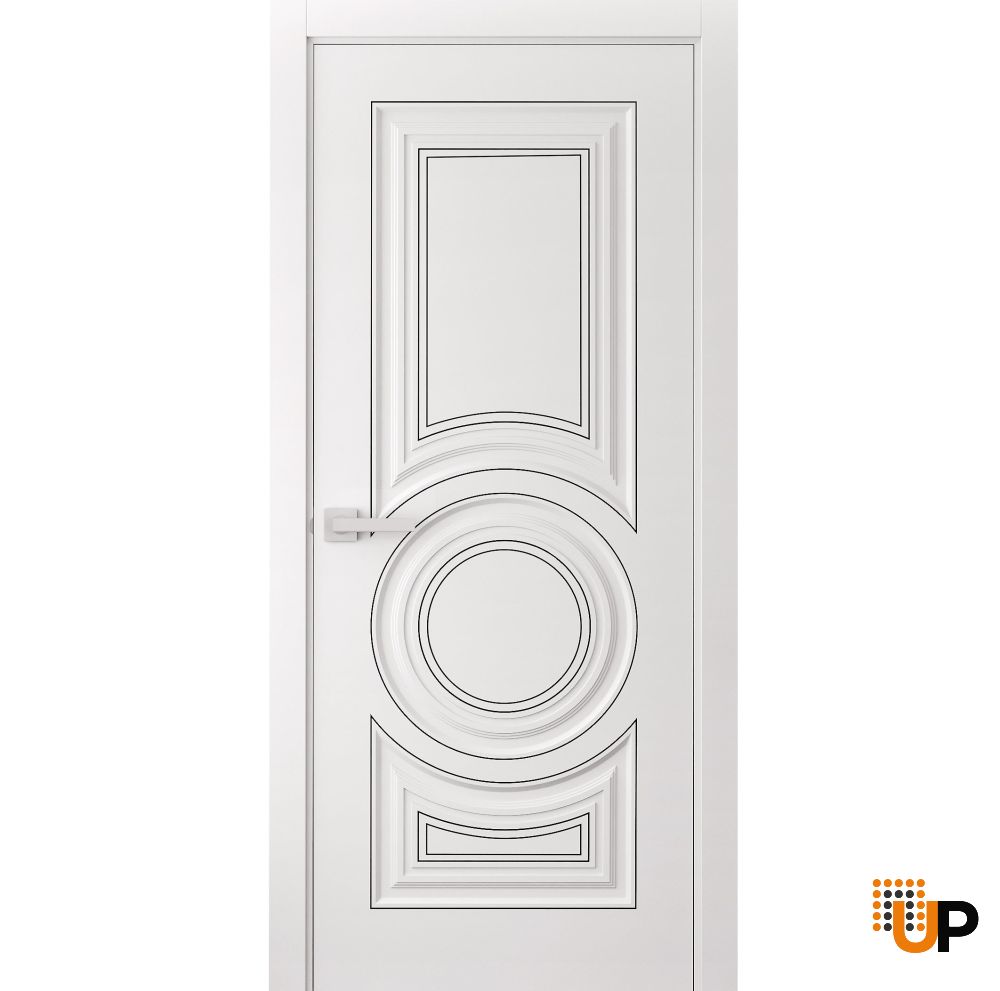 Slab Door Panel 18 x 80 inches | ROYAL 9855 White Enamel | Bathroom Bedroom Doors photo#1