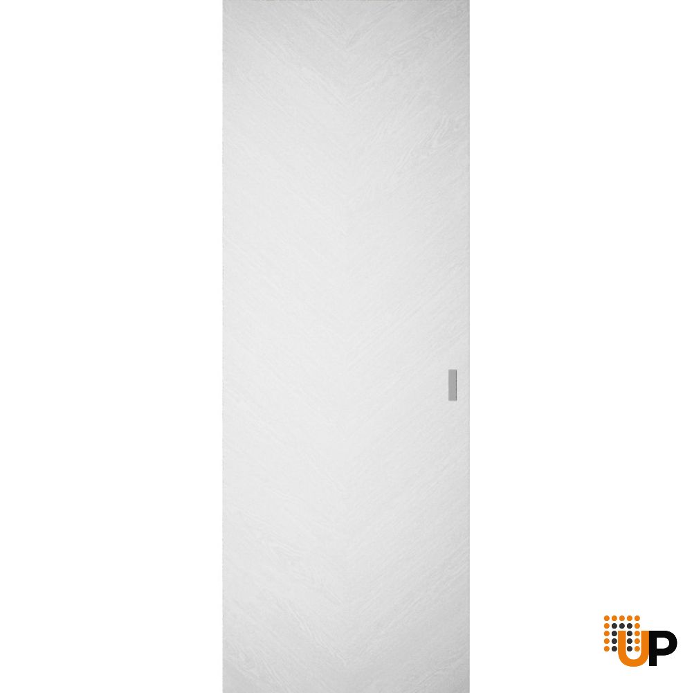 Hidden Barn | Ego 5005 Painted White Oak | Wood Veneer Doors | Magic Concealed Sliding Set | 24" x 84" photo#1