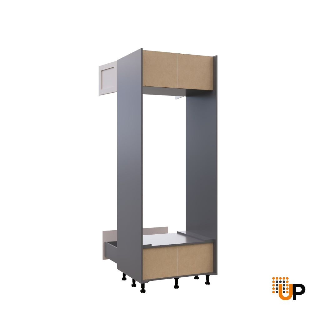 SOC3084DD-DD-GRE Tall Single Oven Cabinets -with Shaker White Matt door photo#3