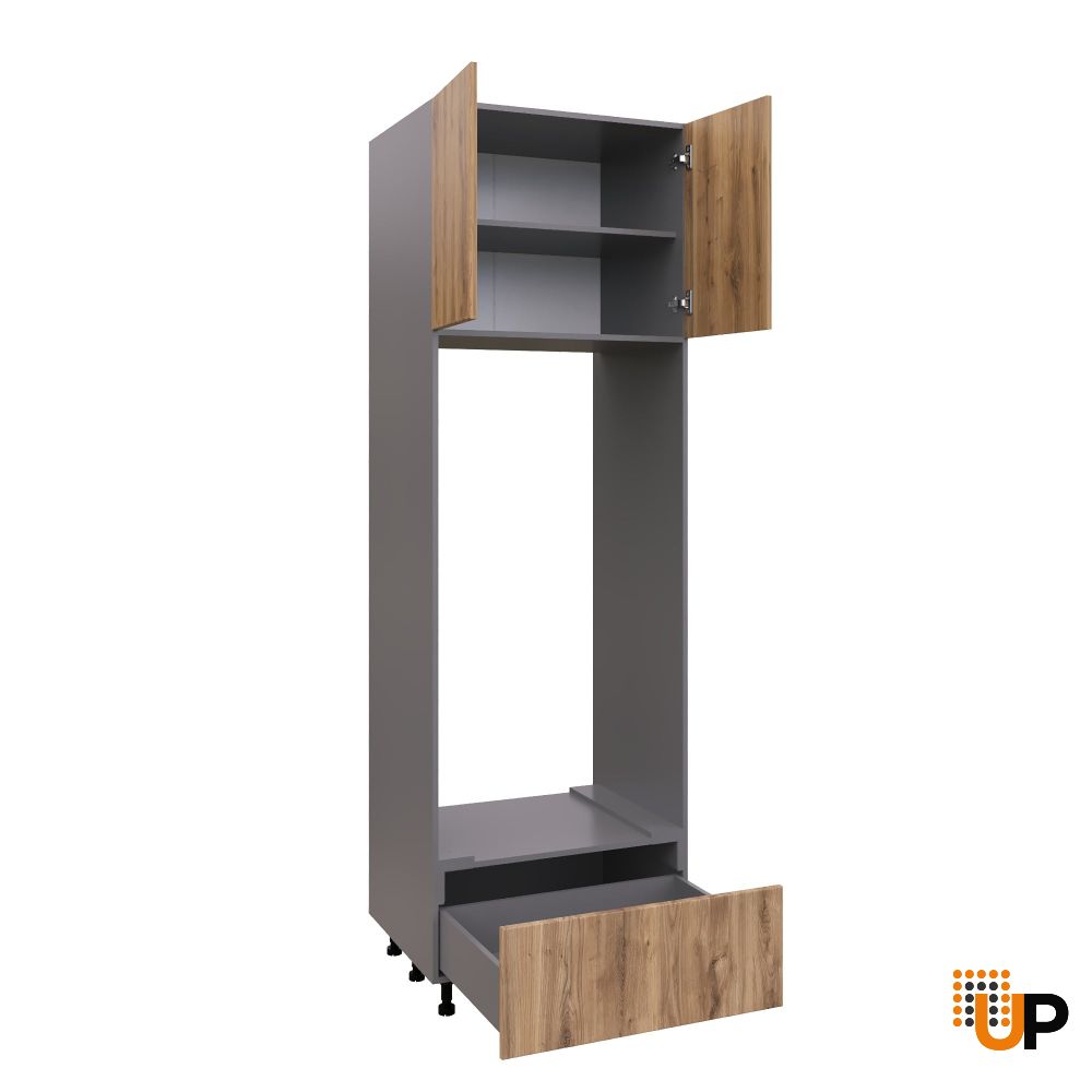 SOC3090DD-DD-GRE Tall Single Oven Cabinets -with Natural Teak door photo#3