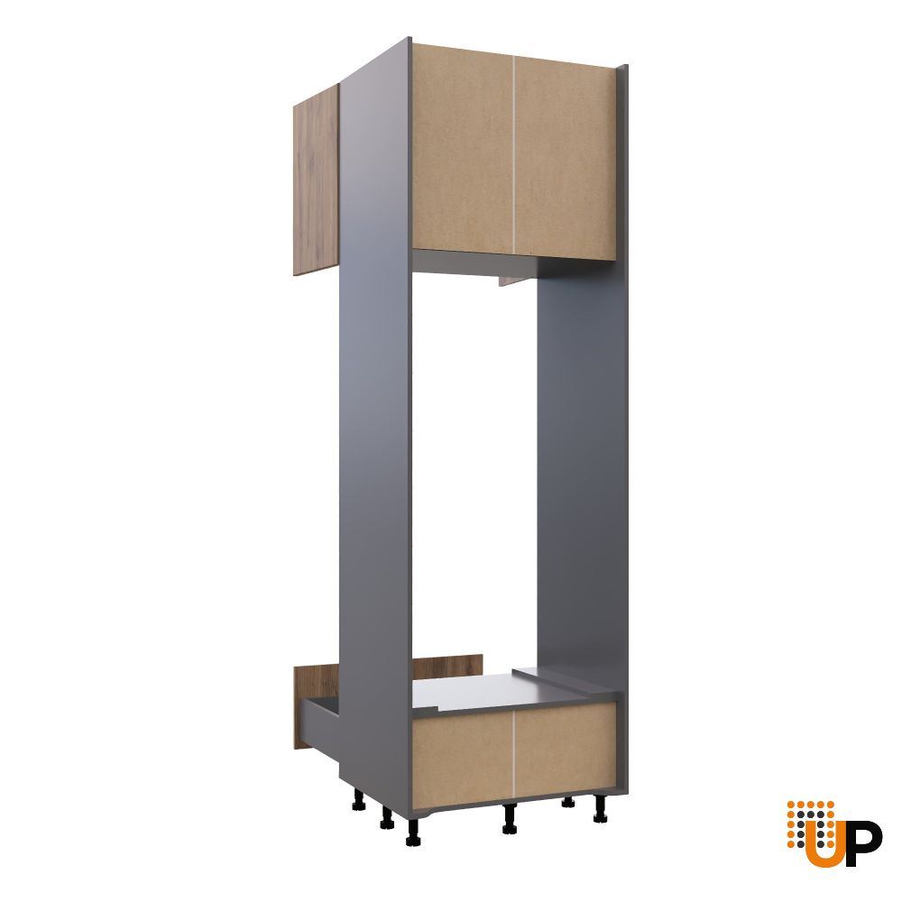 SOC3090DD-DD-GRE Tall Single Oven Cabinets -with Natural Teak door photo#2