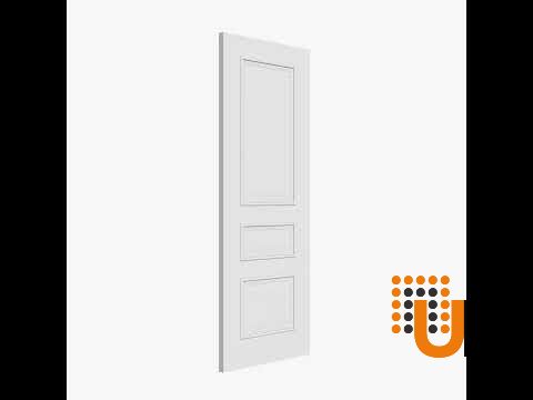 Sliding Closet Bi-fold Doors 36 x 80 inches | ROYAL 9833 White Enamel | Sturdy Tracks Moldings Trims Hardware Set | Wood Solid Bedroom Wardrobe Doors photo#4