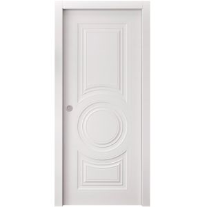 Sliding Pocket Door 36 x 96 inches | BASIC 9801 White | Kit Rail Hardware | Solid Wood Interior Bedroom Doors