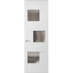 Hidden Door | Sete 6933 White Silk Concealed Metal Frame 18" x 80" Right-hand Inswing
