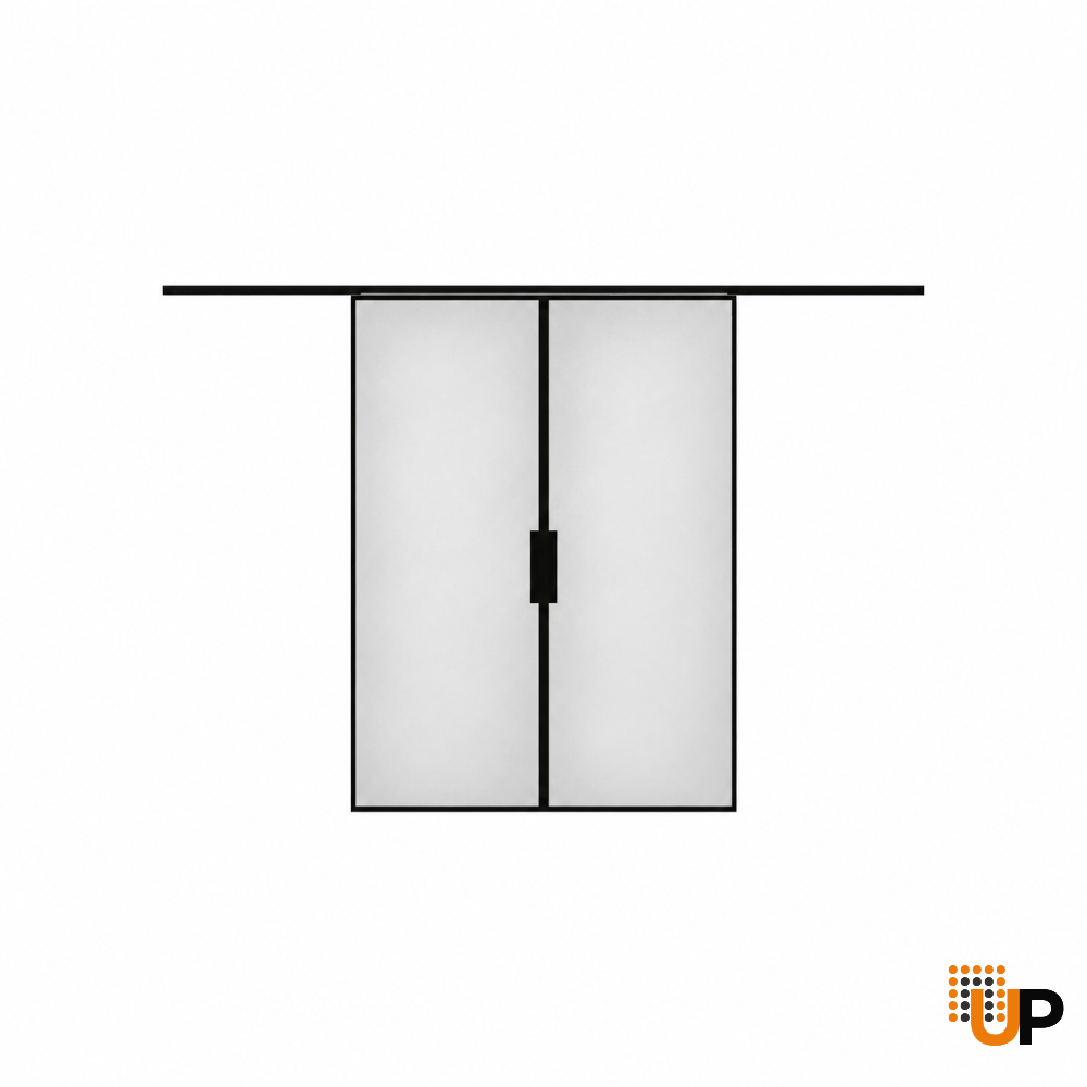 Lumo 1900 interior hidden barn double door 48x80 (2* 24x80) black aluminum Photo #1