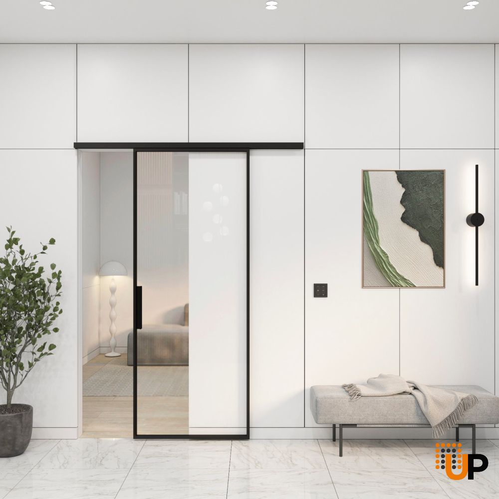Lumo 1800 interior barn door 24x80 black aluminum Photo #2