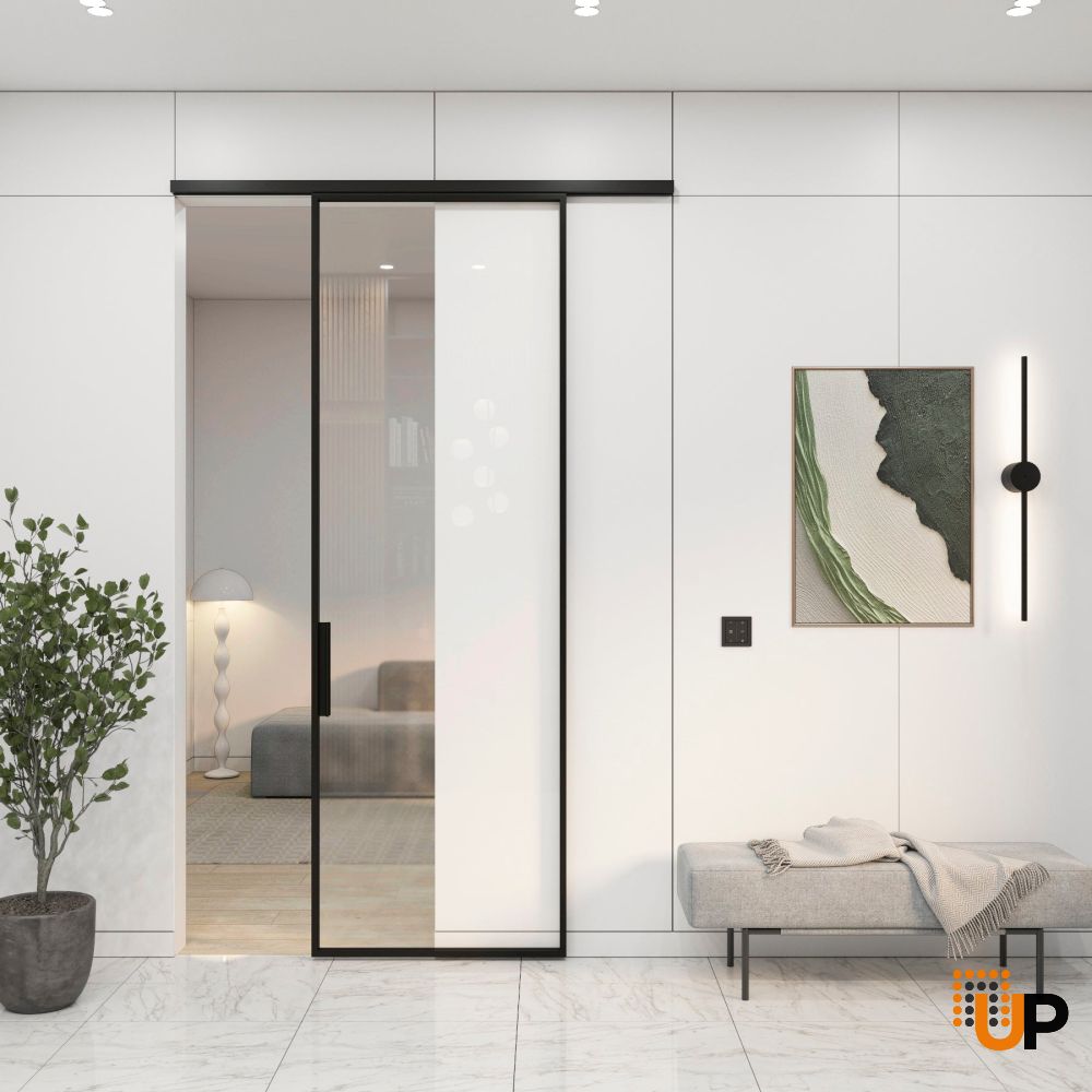 Lumo 1800 interior barn door 24x80 black aluminum Photo #3