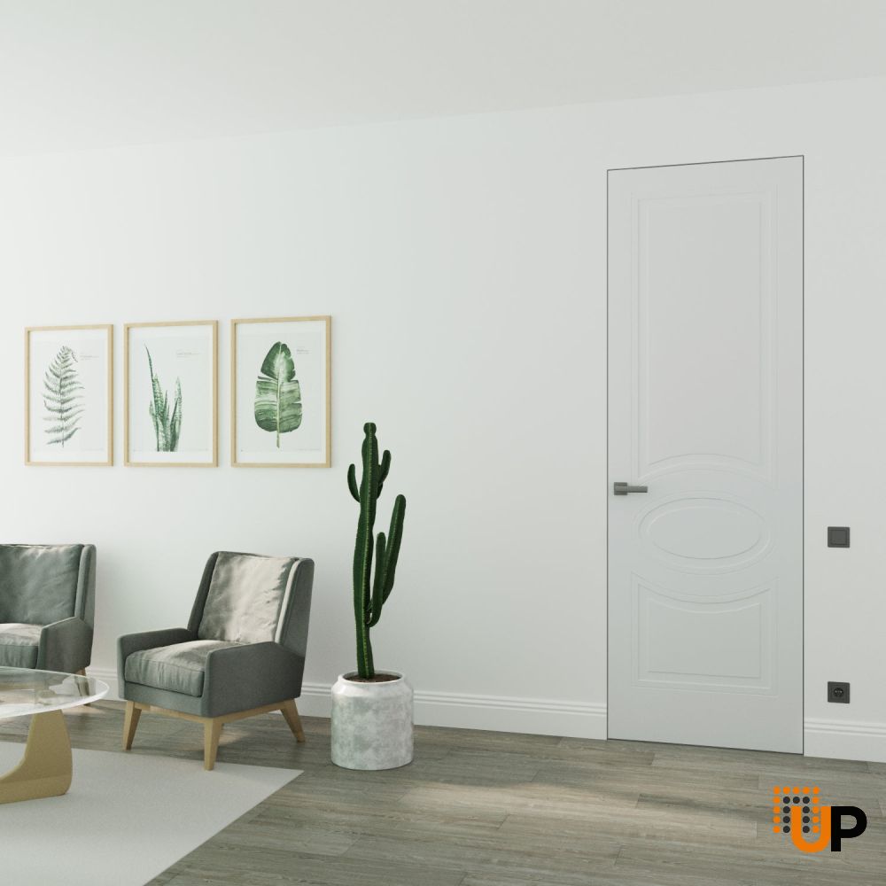 Mela 7001 interior frameless doors 32x96 white Photo #2