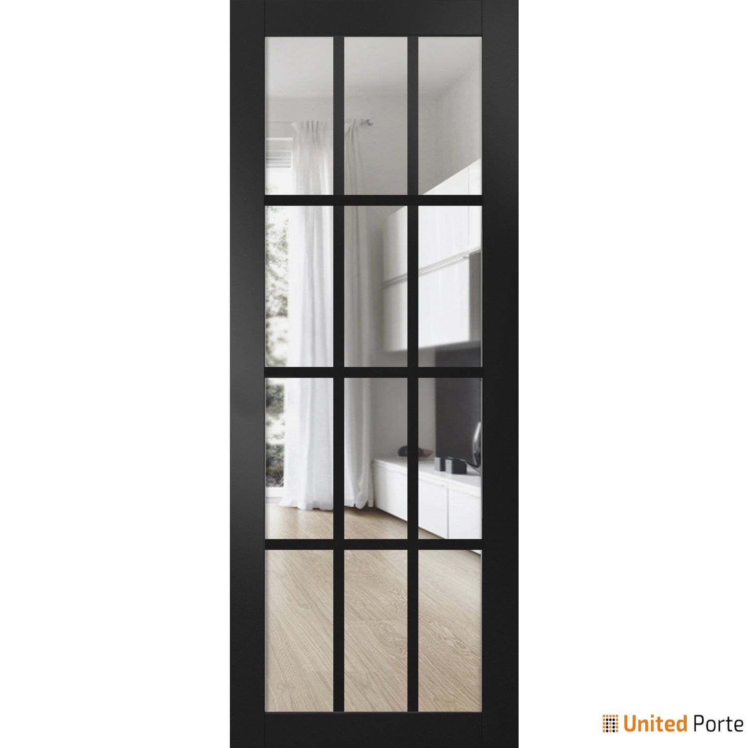 Sturdy Barn Door 30 x 80 inches | Lucia 2661 Matte White | Top Mount 6.6FT  Rail Hangers Heavy Hardware Set | Solid Panel Interior Doors