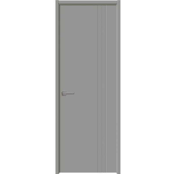 Interior Solid French Door 18 x 80 inches | BASIC 0111 Dove Grey | Single Regular Panel Frame Handle | Bathroom Bedroom Modern Doors