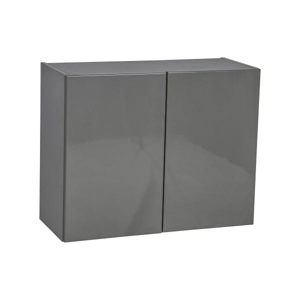 30" x 24" Wall Cabinet-Double Door-with Grey Gloss door