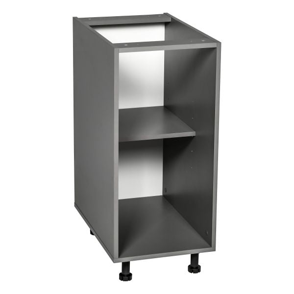 15" Base Cabinet High Single Door Grey