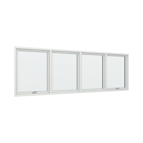 4 Windows PVC with Top Control System, Fixed Frame with Center Mullion