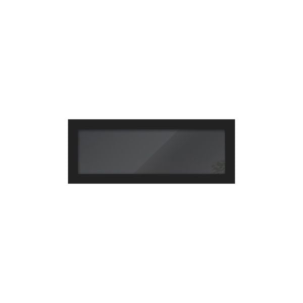 Metal Top Lite for Entry Door Black-38" x 16"