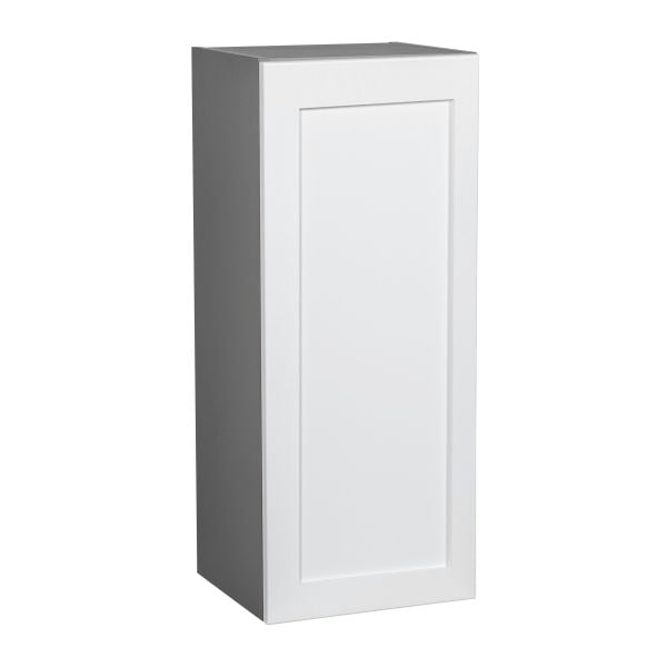 15" x 36" Wall Cabinet-Single Door-with Shaker White Matte door