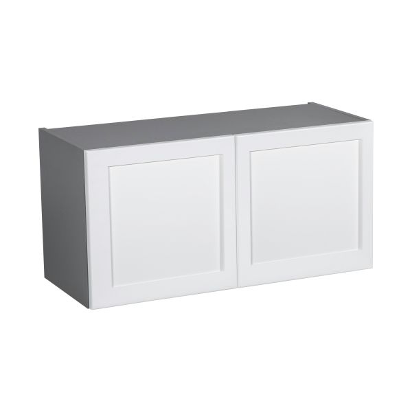 36" x 18" x 24" Refrigerator Wall Cabinet-Double Door-with Shaker White Matte door