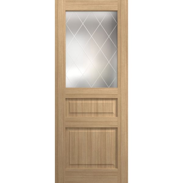 Slab Door Panel 30 x 96 inches | Ego 5011 Natural Oak | Wood Veneer Doors | Pocket Closet Sliding Barn