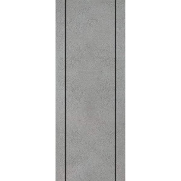 Slab Barn Door Panel | Planum 0017 Concrete | Sturdy Finished Flush Modern Doors | Pocket Closet Sliding-18" x 80"