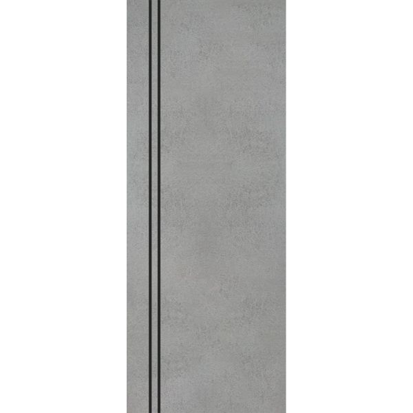 Slab Barn Door Panel | Planum 0016 Concrete | Sturdy Finished Flush Modern Doors | Pocket Closet Sliding
