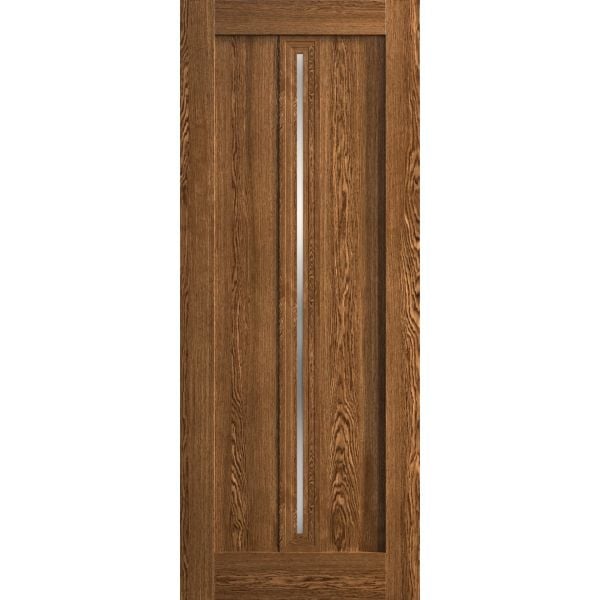 Slab Door Panel 24 x 80 inches | Ego 5014 Cognac Oak | Wood Veneer Doors | Pocket Closet Sliding Barn