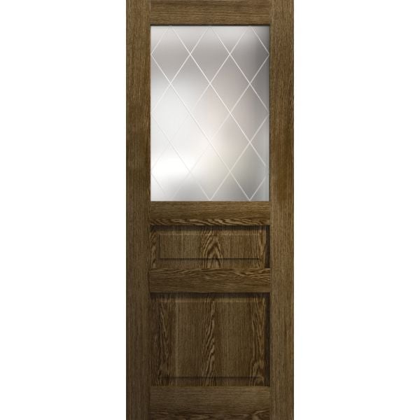 Slab Door Panel 18 x 80 inches | Ego 5011 Marble Oak | Wood Veneer Doors | Pocket Closet Sliding Barn