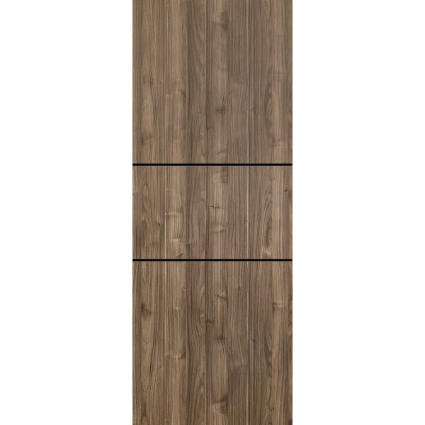 Slab Barn Door Panel | Planum 0014 Walnut | Sturdy Finished Flush Modern Doors | Pocket Closet Sliding-18" x 80"