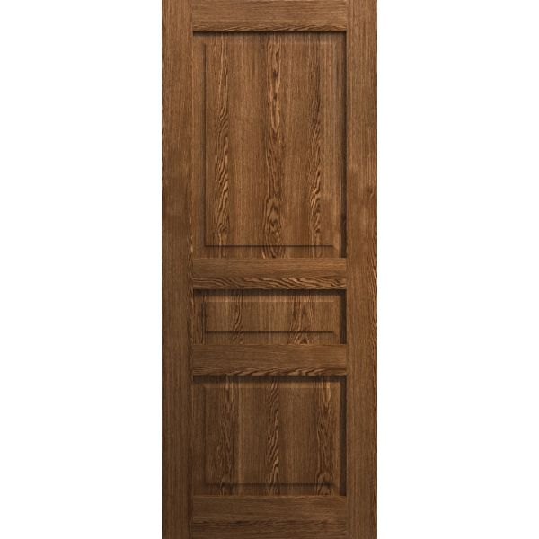 Slab Door Panel 36 x 80 inches | Ego 5012 Cognac Oak | Wood Veneer Doors | Pocket Closet Sliding Barn