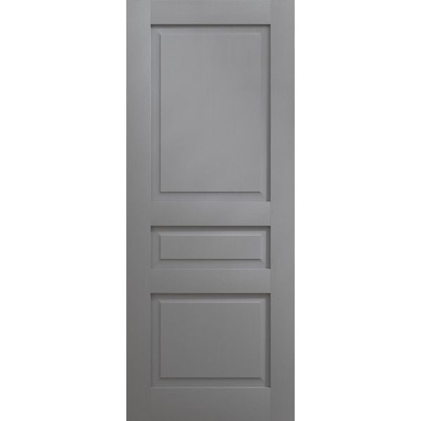 Slab Door Panel 36 x 80 inches | Ego 5012 Painted Grey Oak | Wood Veneer Doors | Pocket Closet Sliding Barn