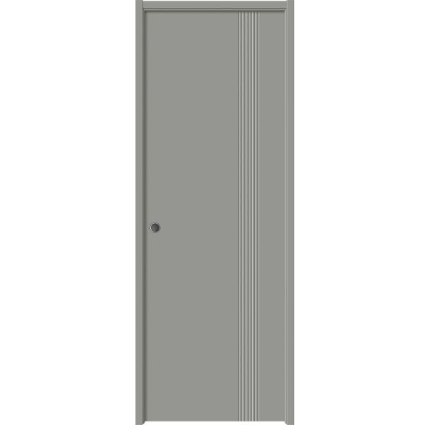 Sliding Pocket Door 18 x 84 inches | BASIC 0111 Dove Grey | Kit Rail Hardware | Solid Wood Interior Bedroom Modern Doors
