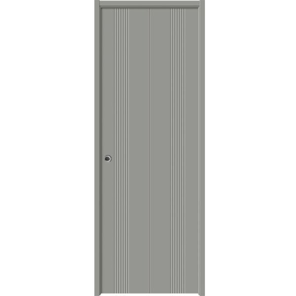 Sliding Closet Bi-fold Doors 72 x 80 inches | BASIC 0111 Dove Grey | Sturdy Tracks Moldings Trims Hardware Set | Wood Solid Bedroom Wardrobe Doors