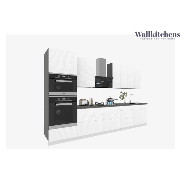 Kitchen Interno Collection White Color 3D Surface Base Size 12Ft Wide