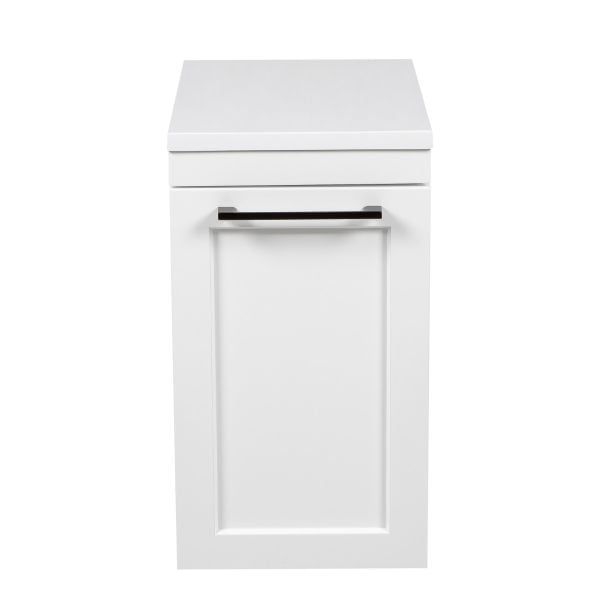 Side Vanity Cabinet Palm Beach Collection White High Gloss Color 12"