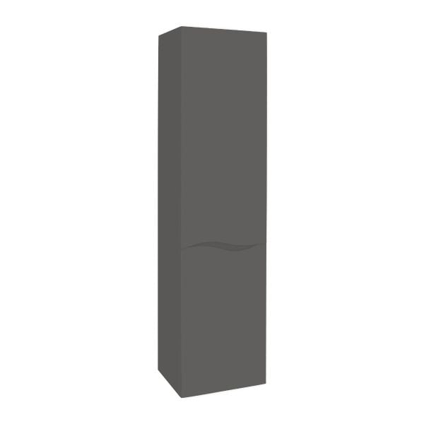 Side Vanity Cabinet Wave Collection Grey Matte 16"