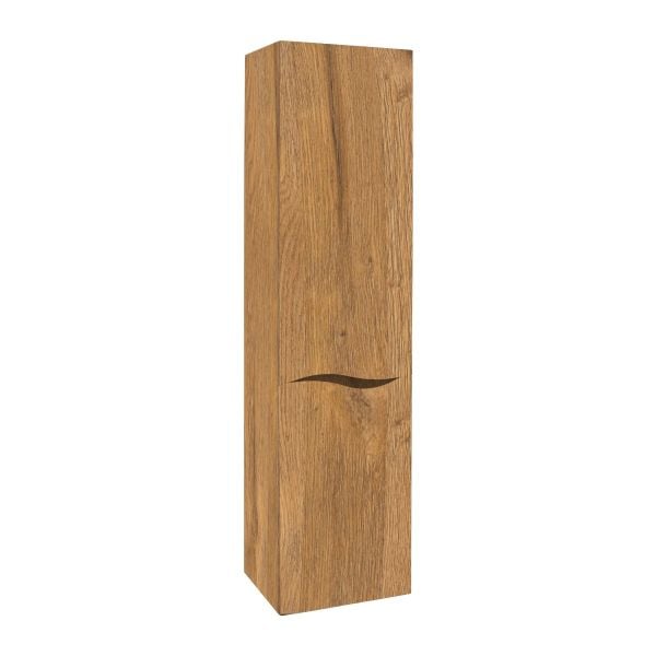 Side Vanity Cabinet Wave Collection Teak Natural 16"