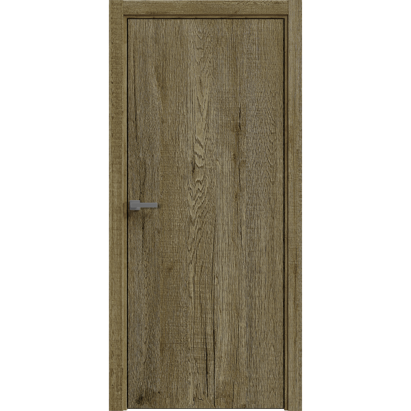 Interior Solid French Door 18 x 80 inches | BASIC 3001 Antique Oak | Single Regular Panel Frame Handle | Bathroom Bedroom Modern Doors