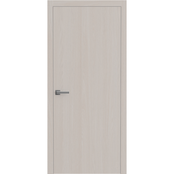 Interior Solid French Door 18 x 80 inches | BASIC 3001 Ash | Single Regular Panel Frame Handle | Bathroom Bedroom Modern Doors