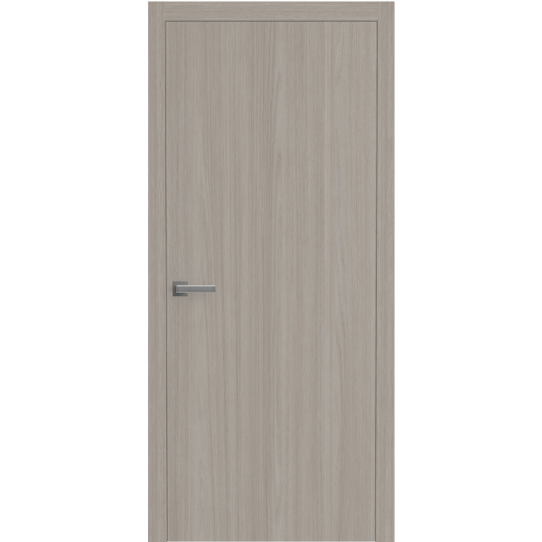 Interior Solid French Door 18 x 80 inches | BASIC 3001 Oak | Single Regular Panel Frame Handle | Bathroom Bedroom Modern Doors