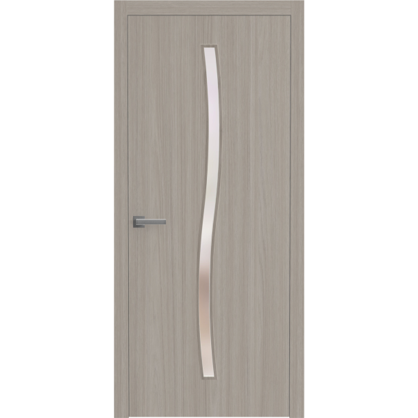 Interior Solid French Door 18 x 80 inches | BASIC 3002 Oak | Single Regular Panel Frame Handle | Bathroom Bedroom Modern Doors