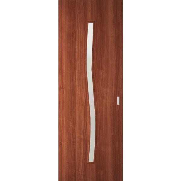 Hidden Barn | Basic 3002 Walnut Franko | Wood Veneer Doors | Magic Concealed Sliding Set | 18" x 96"